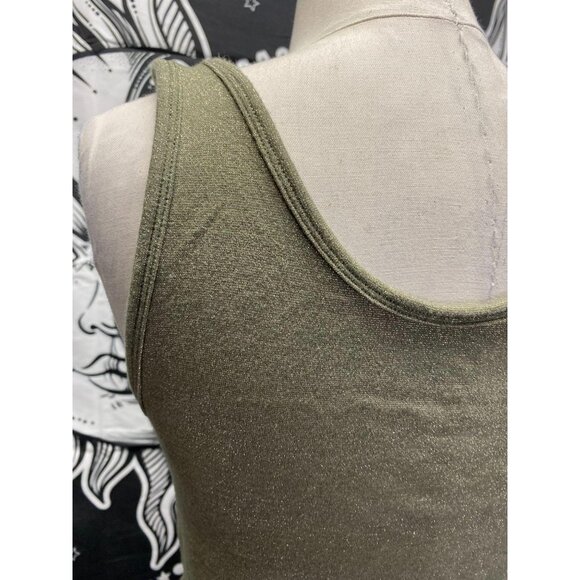 2 a new day sleeveless tanks gold metallic & blue striped M/Large - Picture 5 of 5